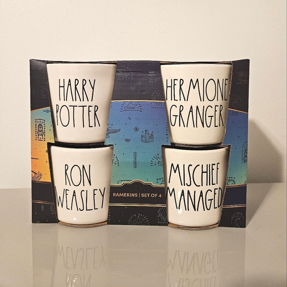 Rae Dunn Harry Potter Ramekin Set of 4 - Picture 1 of 5